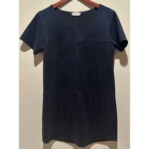 Altar’d State Women’s Short Sleeve‎ Suede Blue Mini Dress Size Medium